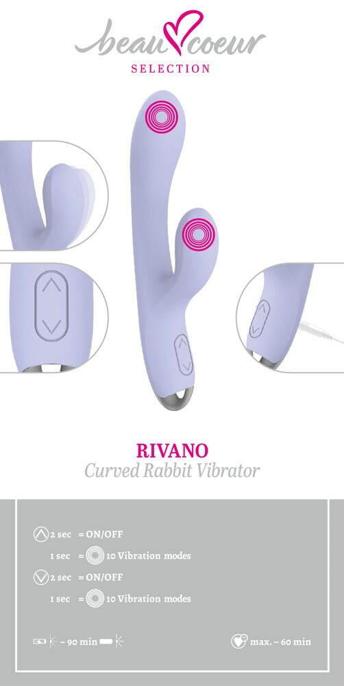 Rabbitvibrator „RIVANO“ mit 2 leisen Motoren