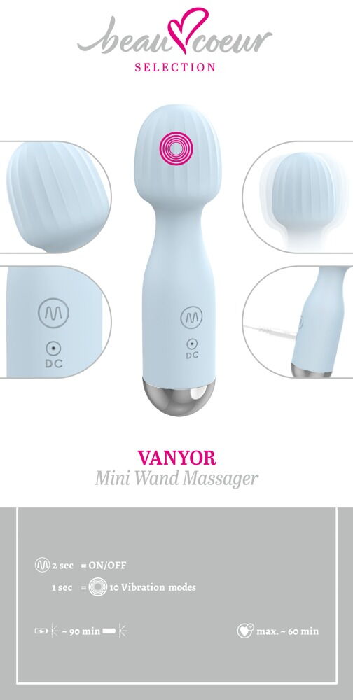 Massagestab „VANYOR Mini“ mit 10 Vibrationsmodi