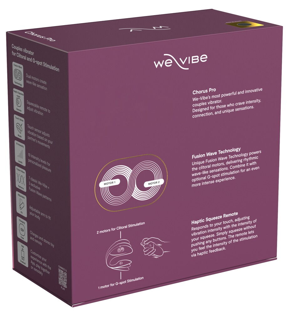 Paarvibrator „Chorus Pro“ mit Haptic Squeeze Fernbedienung