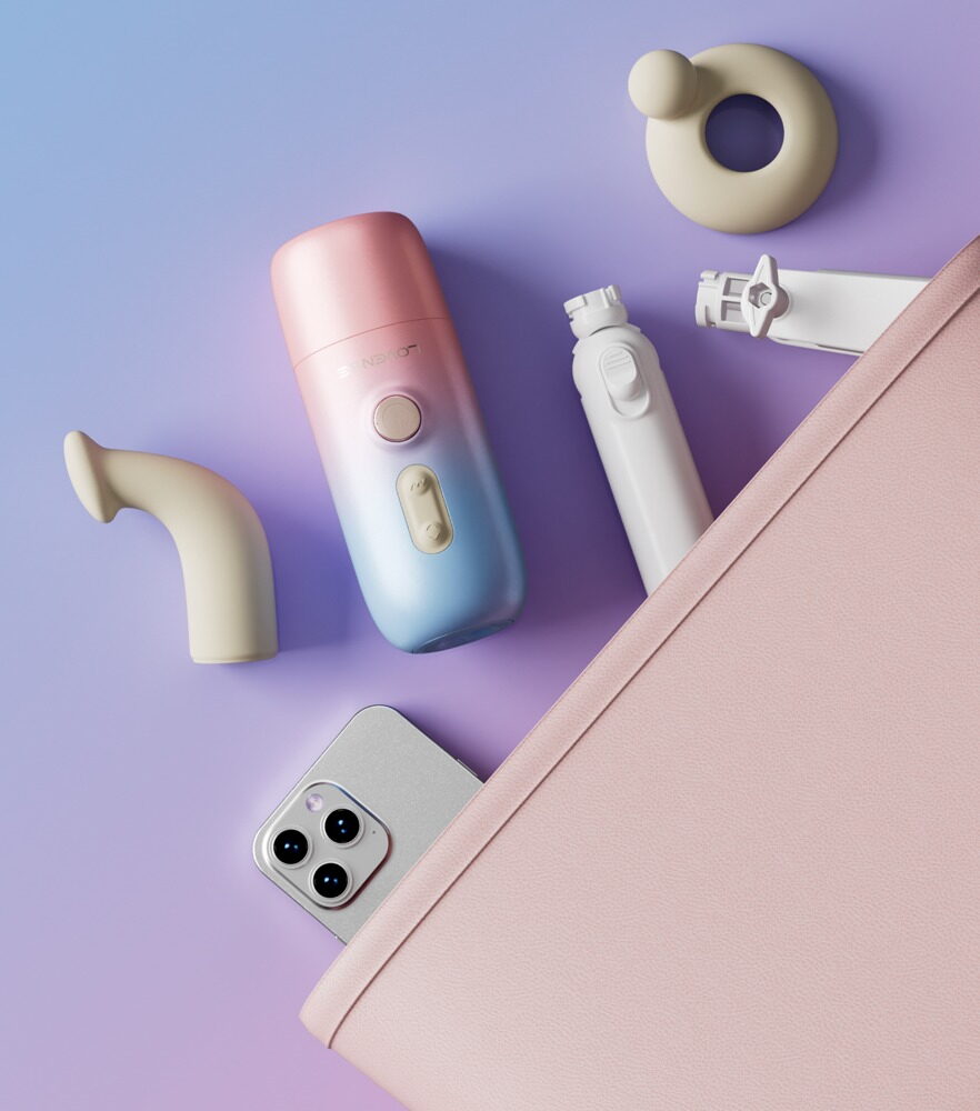 Stoßvibrator „Spinel“ mit 5-teiligem Zubehör