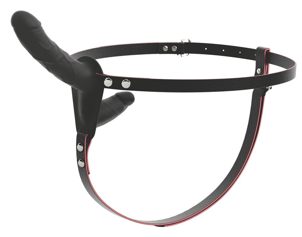 Strap-on „RC Vibrating Double“ mit Außen- und Innen-Vibrator