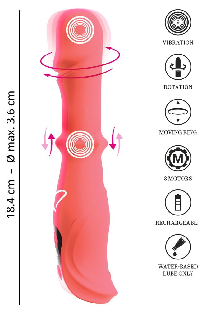 Vibrator „ORYVIA“ mit Rotation & Slide Massagering