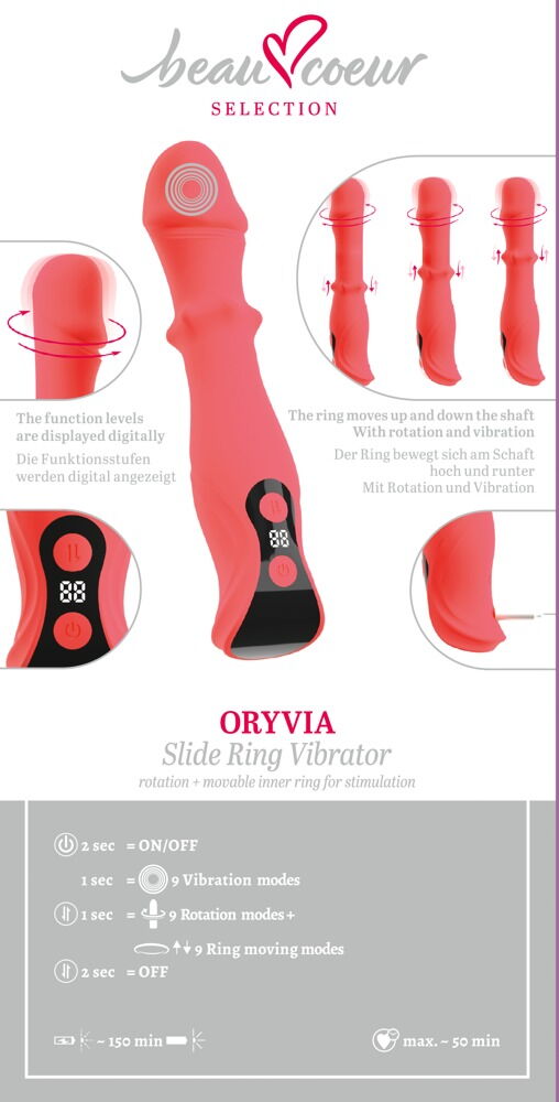 Vibrator „ORYVIA“ mit Rotation & Slide Massagering