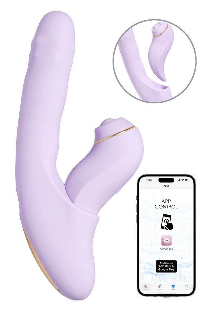 Stoßvibrator „DuoGlow“ mit Pulsator-Stimulator