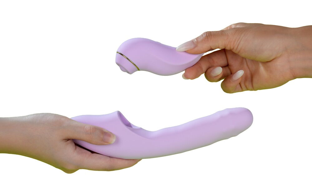Stoßvibrator „DuoGlow“ mit Pulsator-Stimulator