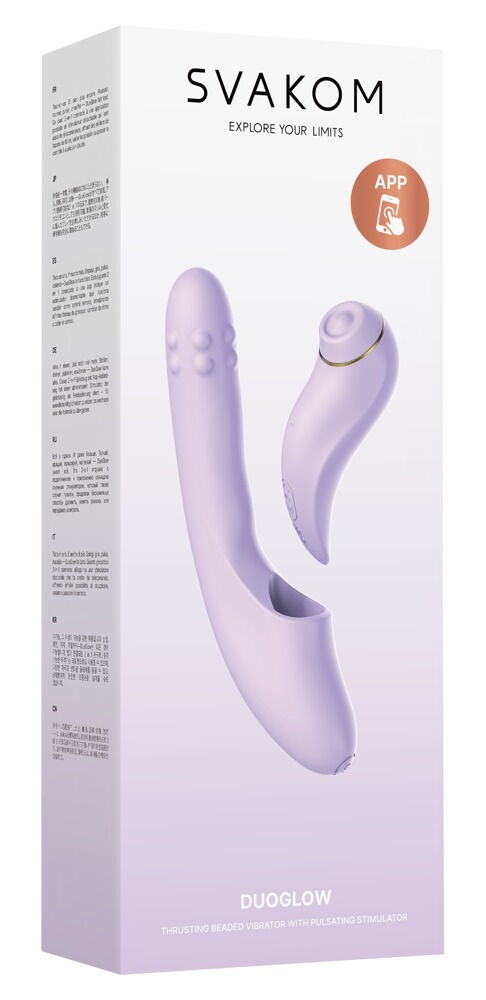 Stoßvibrator „DuoGlow“ mit Pulsator-Stimulator