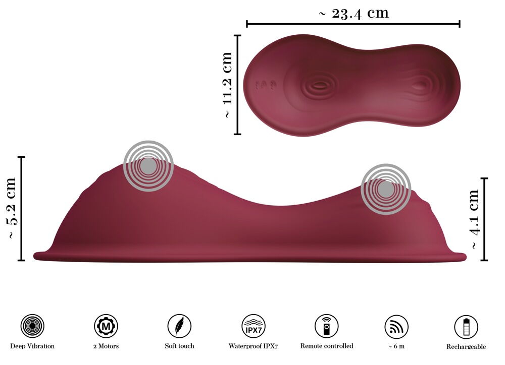 Vibrokissen „vibepad intense 2“ mit Fernbedienung