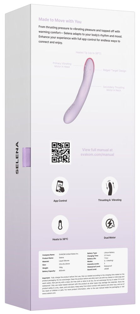 Stoßvibrator „Selena“ mit Wärmefunktion