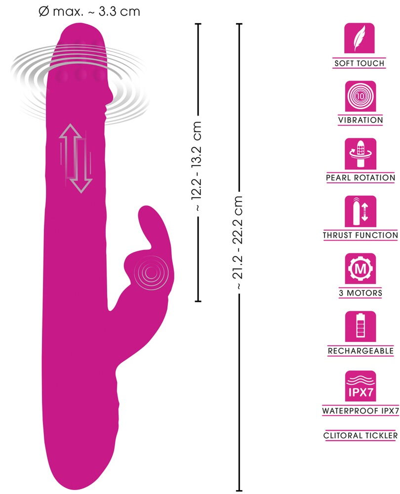 Rabbitvibrator mit Stoßfunktion