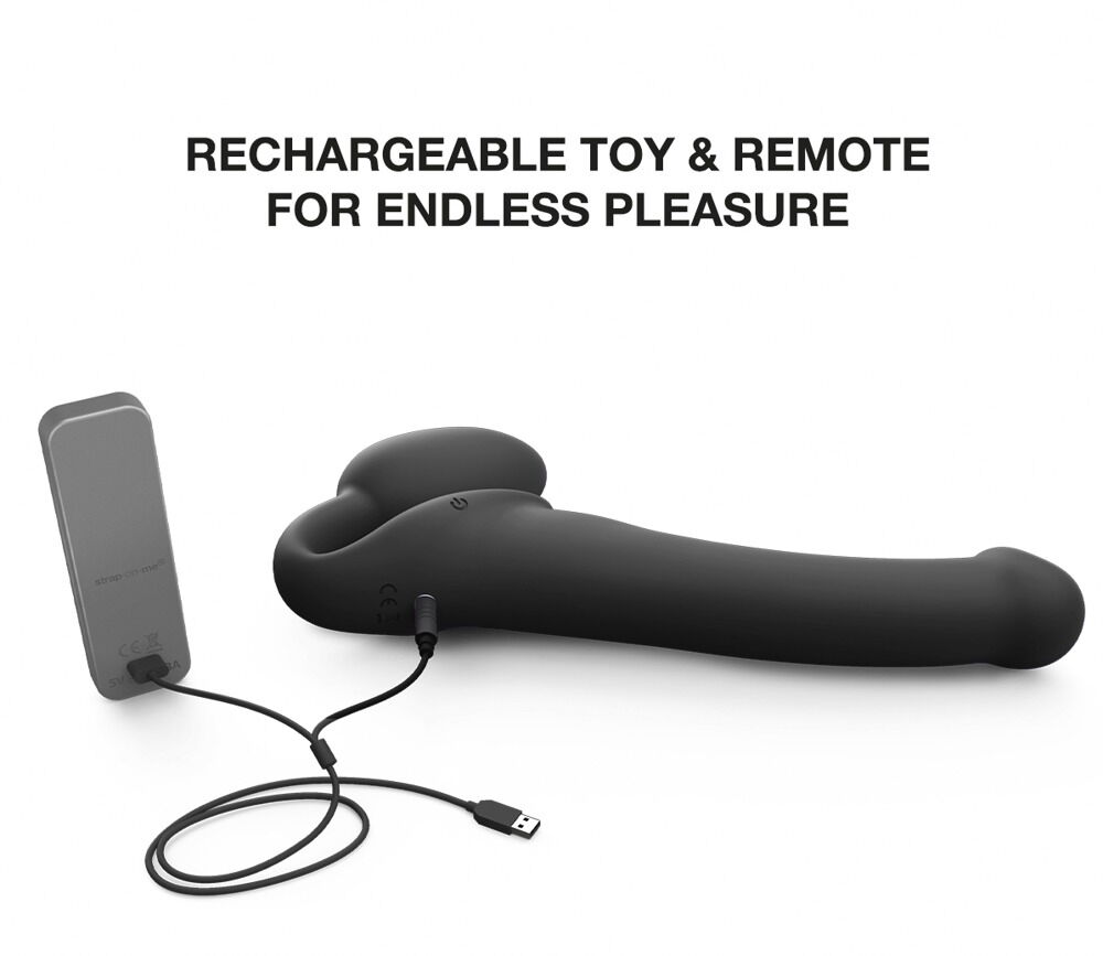 Strapless Strap-on „Vibrating Bendable“ mit 3 Motoren
