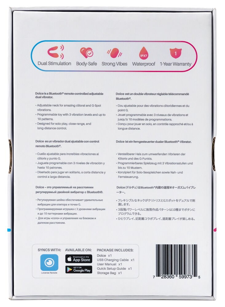 Doppelvibrator „Dolce“ per App steuerbar