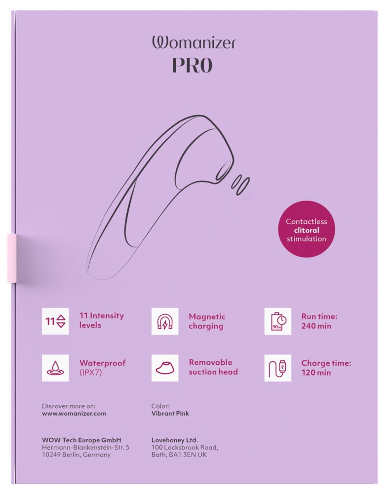 Pulsator „Womanizer Pro“ mit 11 Intensitätsstufen