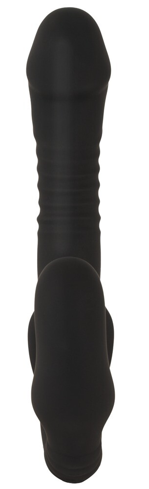 Strapless Strap-on „Thrusting Double Teaser RC“ mit Stoßfunktion