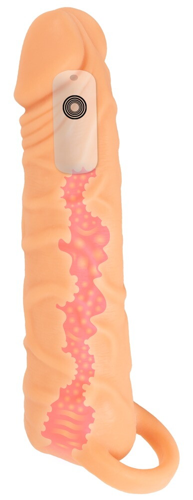 Vibro-Penishülle „2in1 Extension & Masturbator RC“ mit Hodenring