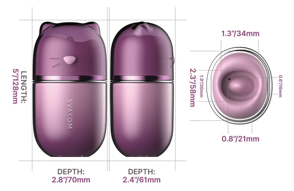 Auflegevibrator „Klitty“ mit Leck- und Saugfunktion