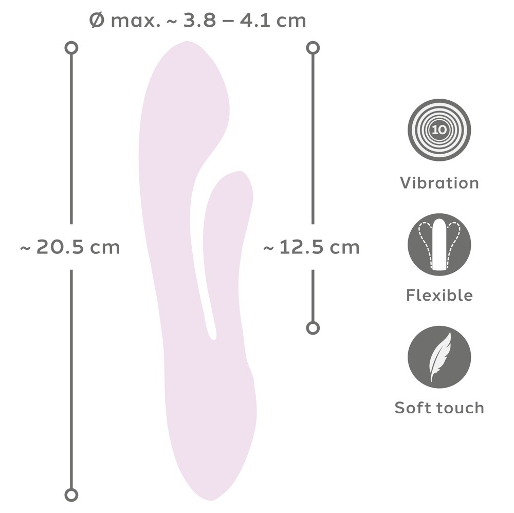 Doppelvibrator „Flexible Function be Temping“ mit 2 x 10 Vibrationsmodi