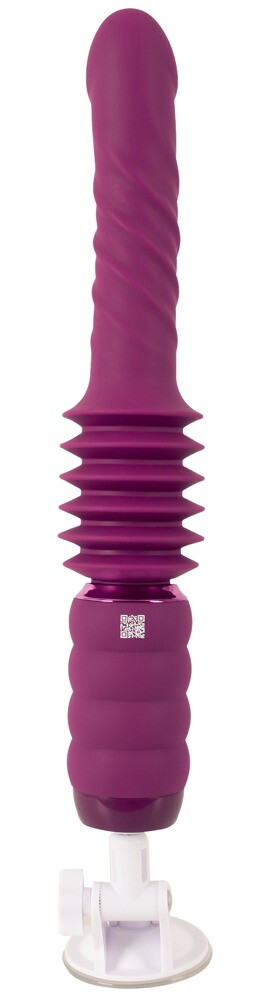 Stoßvibrator „Thrusting & Rotating Fucking Machine“ mit abnehmbarem Saugfuß
