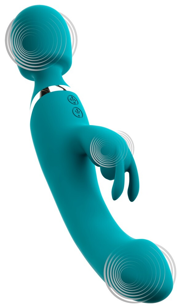 Massagestab und Rabbitvibrator in einem Toy