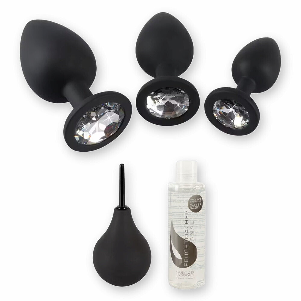 First Time Anal – Einstiegs-Set mit Analplug-Set, Intimdusche & Gleitgel Anal