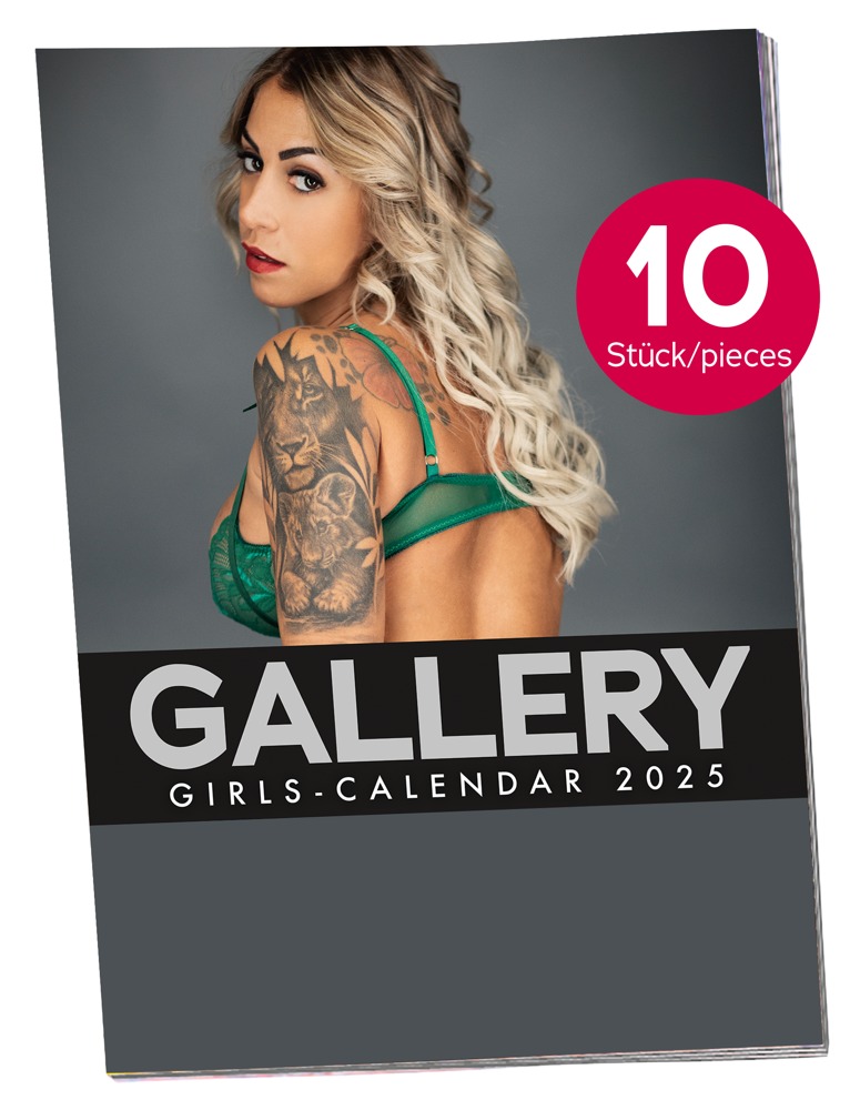 Pin-up Kalender „Gallery Girls 2025“ im 10er-Pack online kaufen bei orionversand.ch